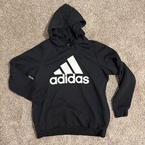 Adidas Women’s Black and White Logo Hoodie